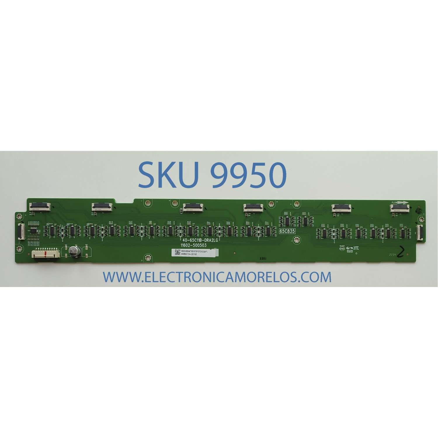 LED DRIVER PARA TV TCL / NUMERO DE PARTE 30835-000044 / 40-65C11B-DRA2LG / 11602-500503 / GTC012338I / V8-M55C11A-LCE11VD / DISPLAY ST6451D08-2 VER.2.1 / MODELO 65R655	